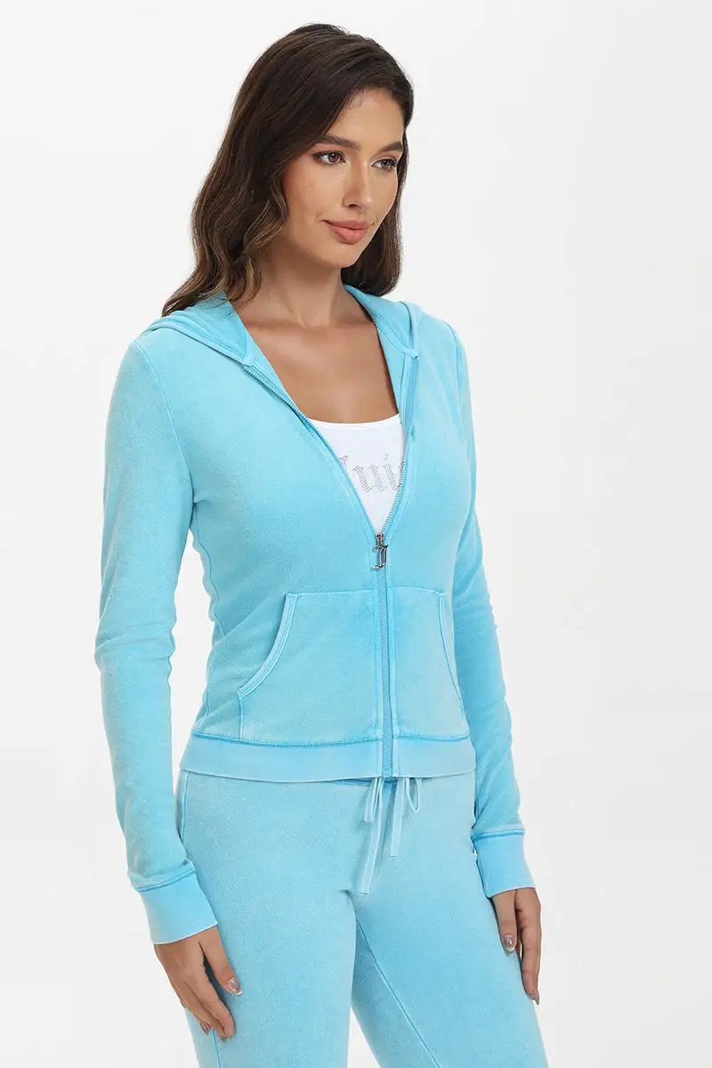 Big Bling Towel Terry Zip Hoodie