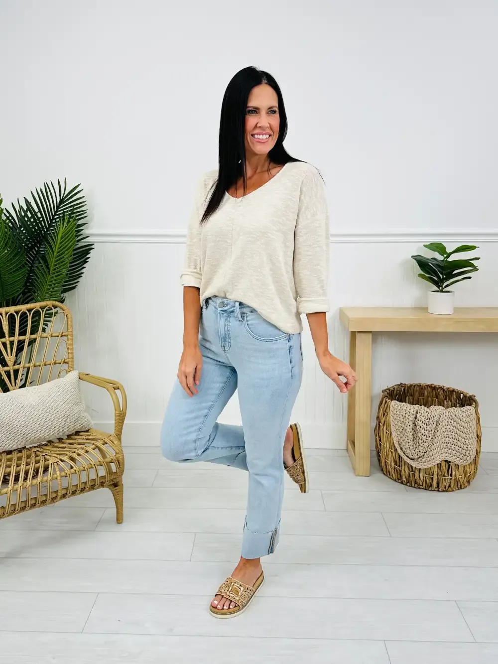 MOCO Exclusive Not Your Mother's Tummy Control Mom Jeans