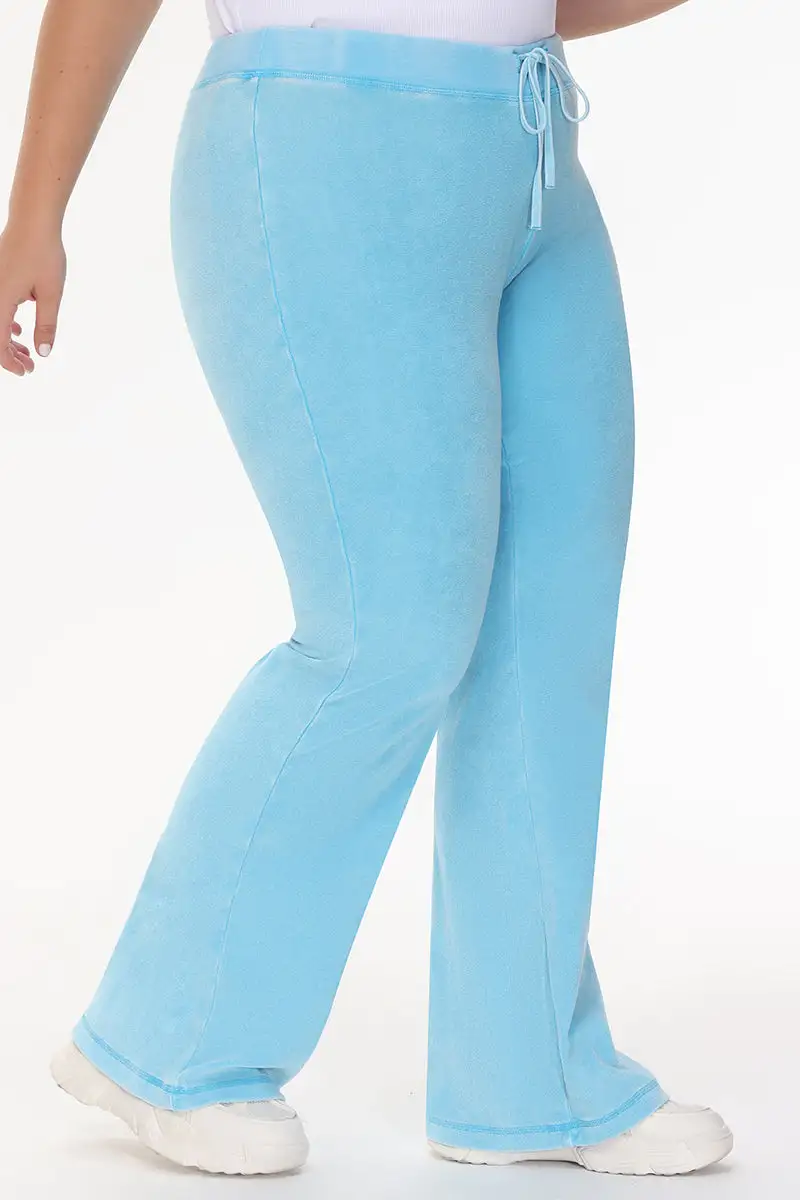 Plus-Size Big Bling Towel Terry Track Pants