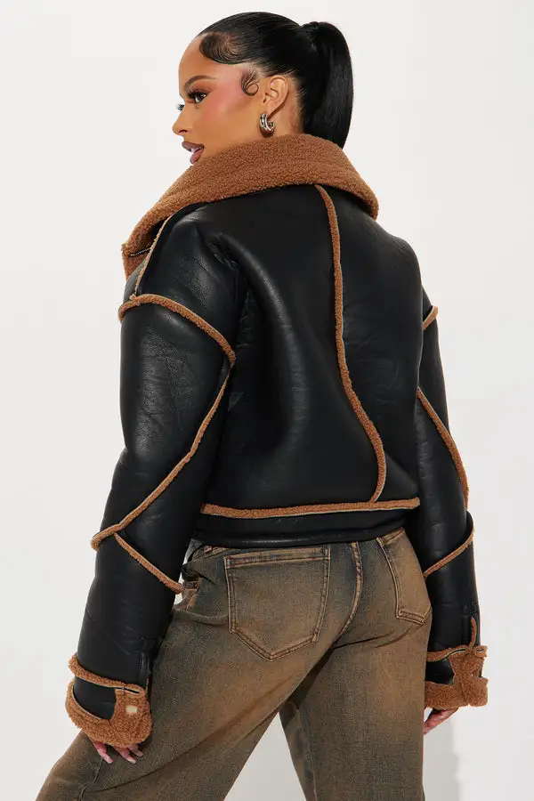 Out and About Shearling Jacket - Black