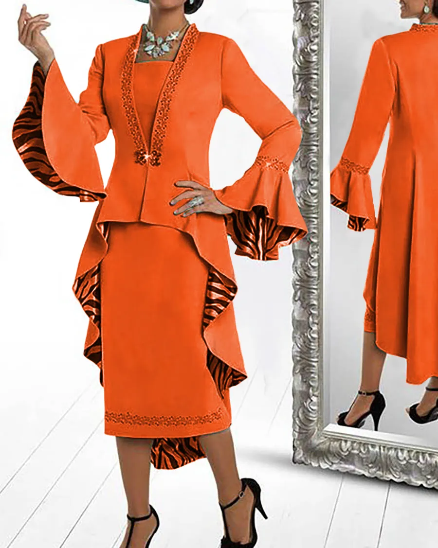 Versatile Elegant Print Women's Dress