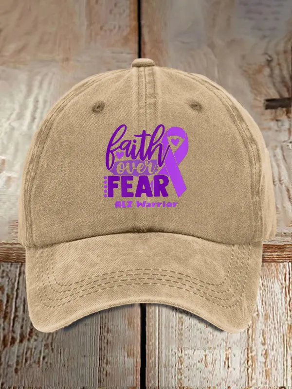 Faith Over Fear ALZ Awareness Baseball Caps