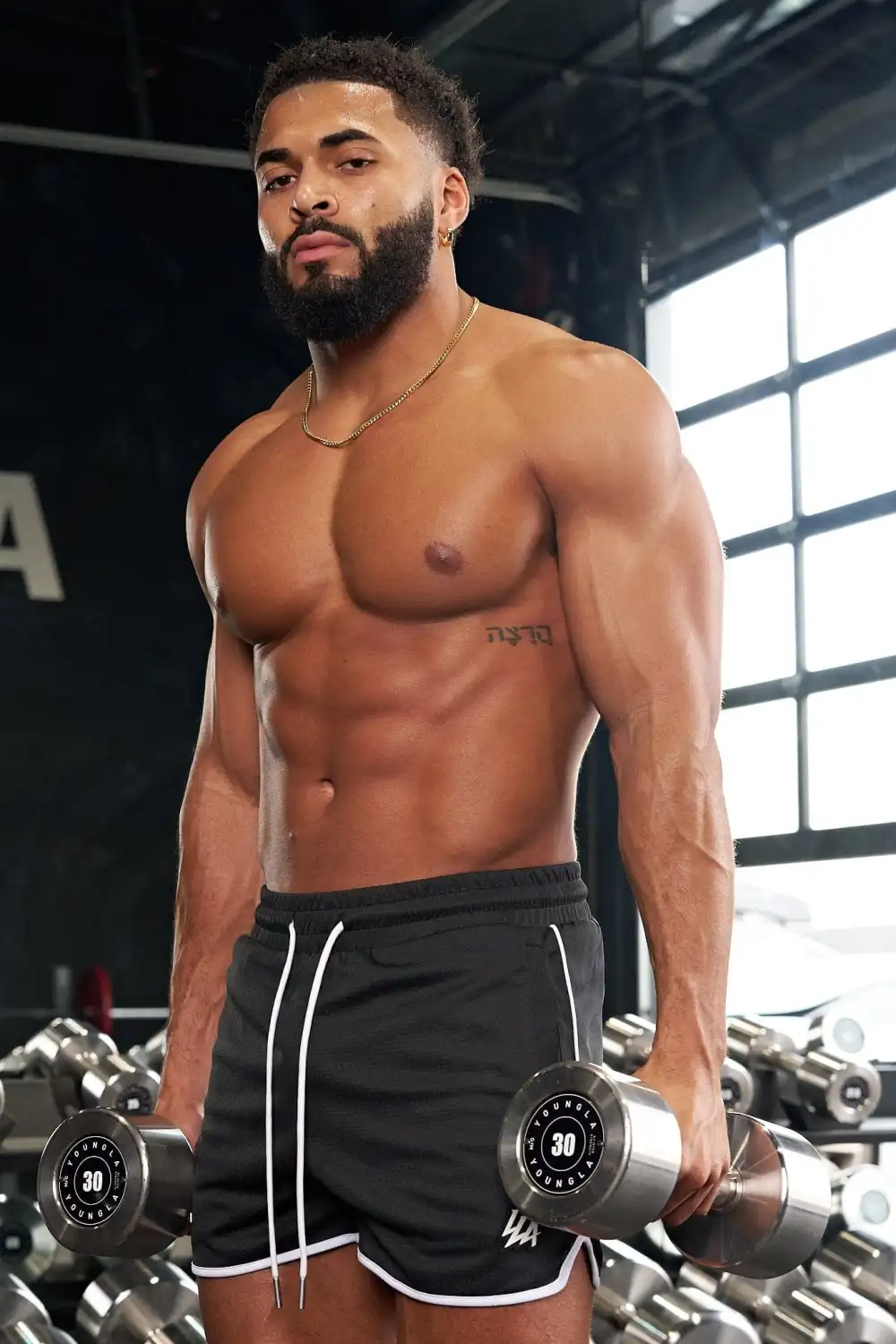 1037 - Mesh Bodybuilding Shorts
