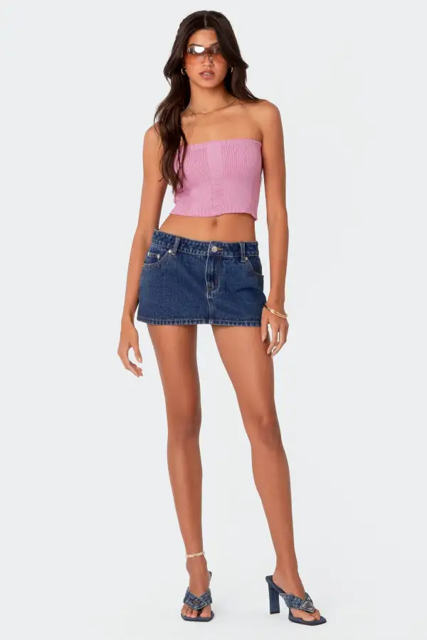Lotta Knit Lace Up Tube Top