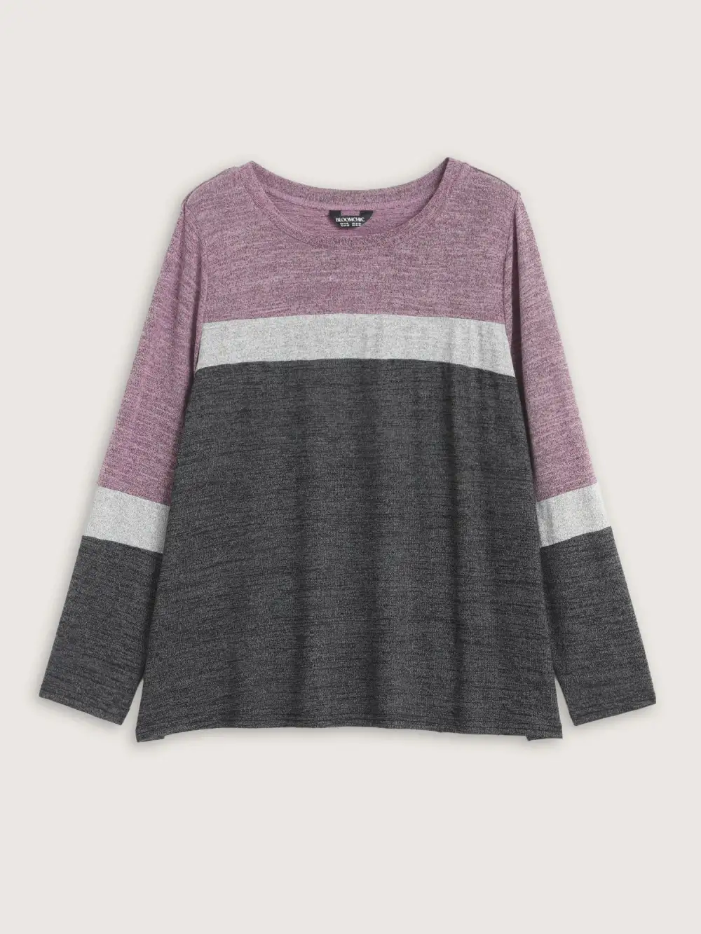 Heather Colorblock Contrast Crew Neck T-shirt