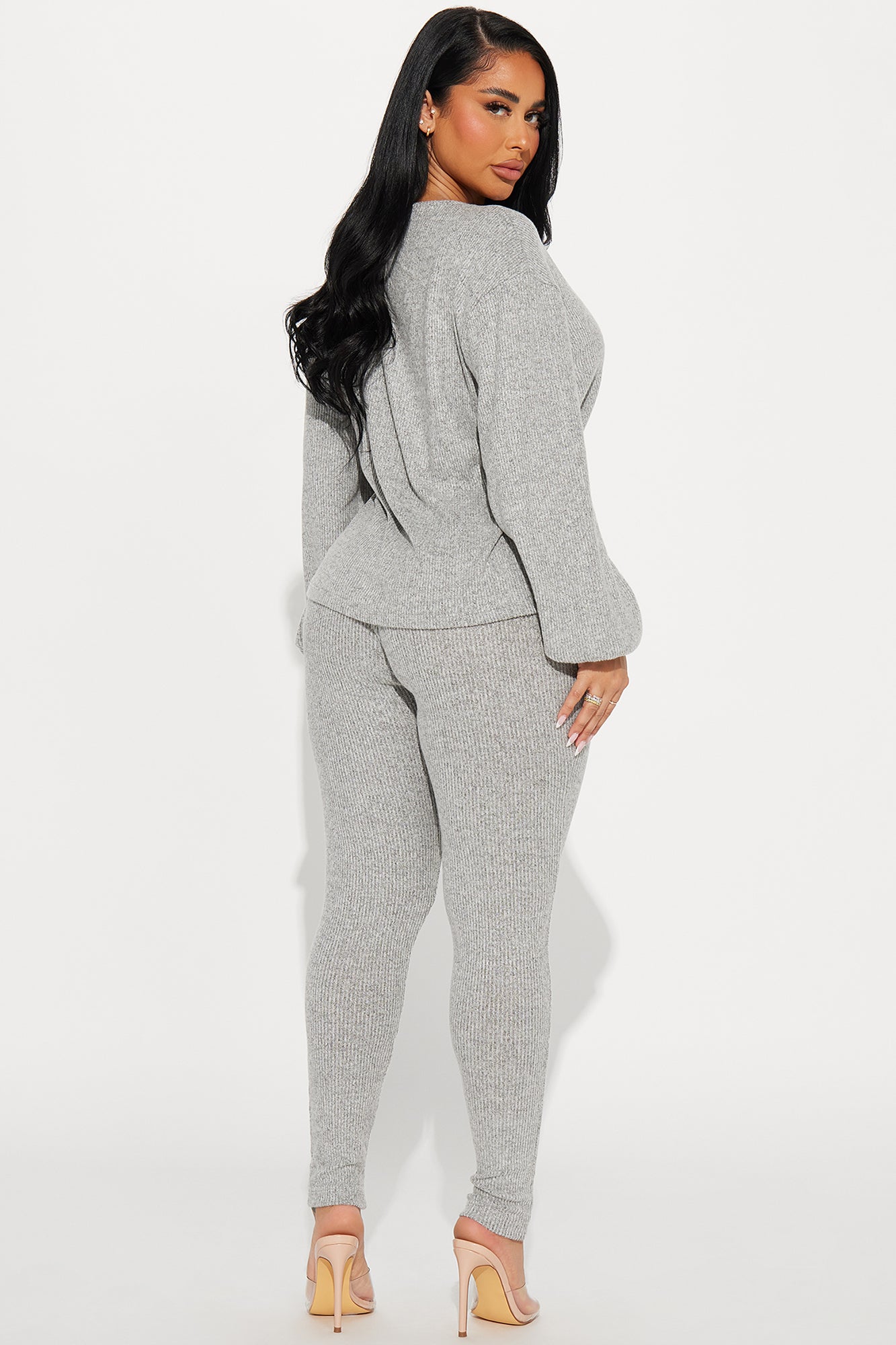Comfy N Cozy Legging Set - Heather Grey
