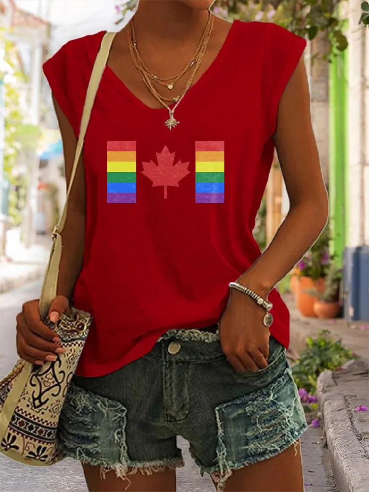 Women's Canada Treats Everyone Equally V-neck Vest
