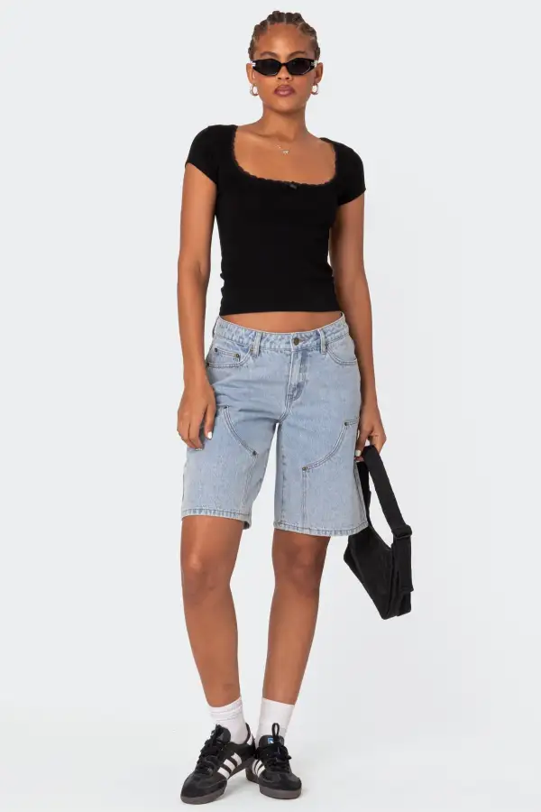 Priscilla Lace Trim T Shirt