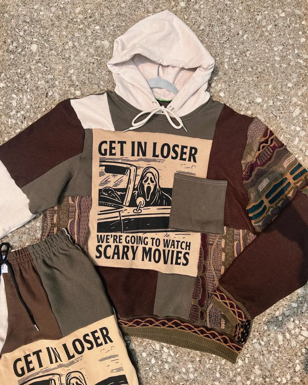 2 piece set tops and bottoms how perfect and cozy piece for your Halloween day