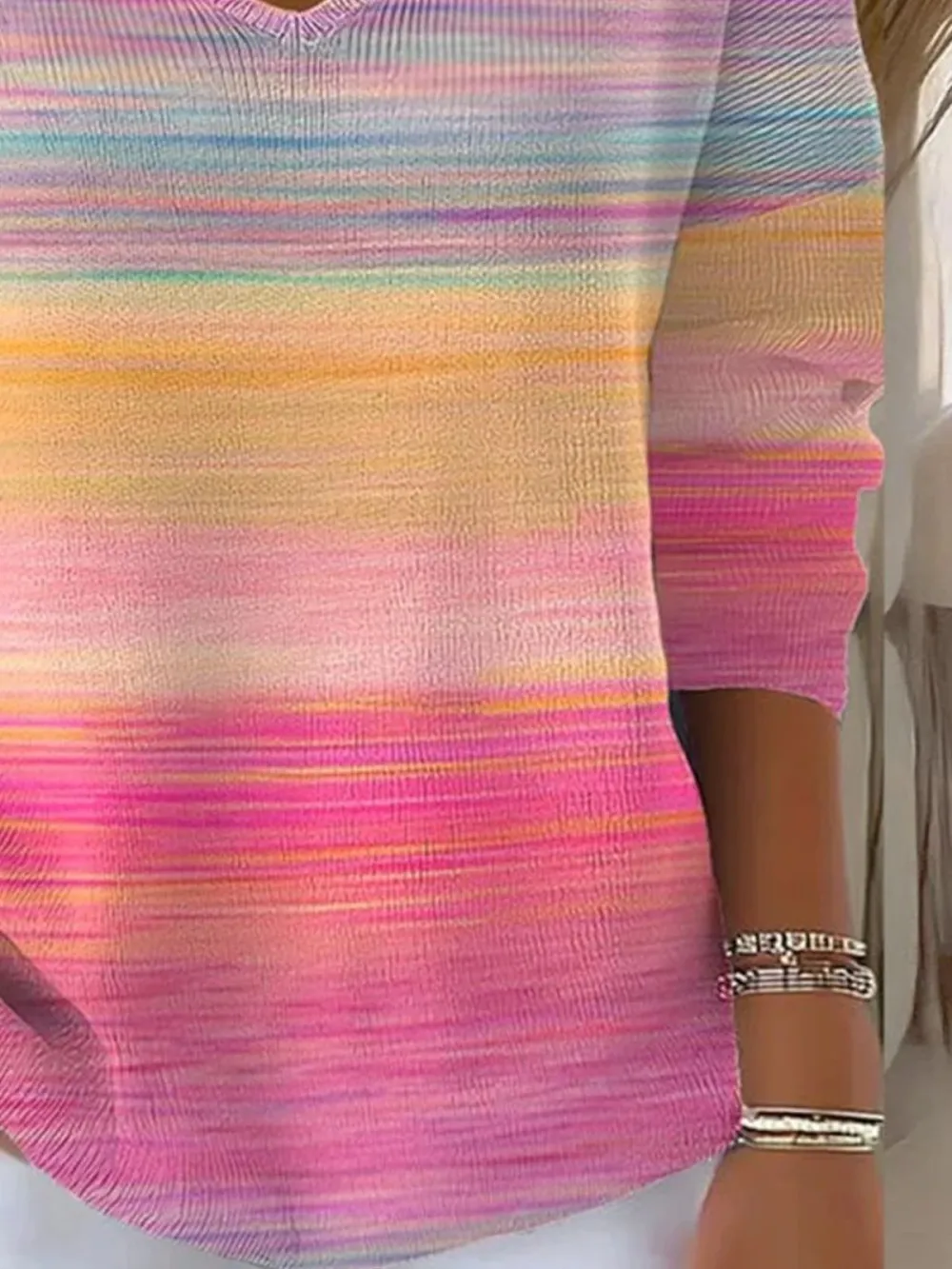 Casual Ombre Cotton Sweater