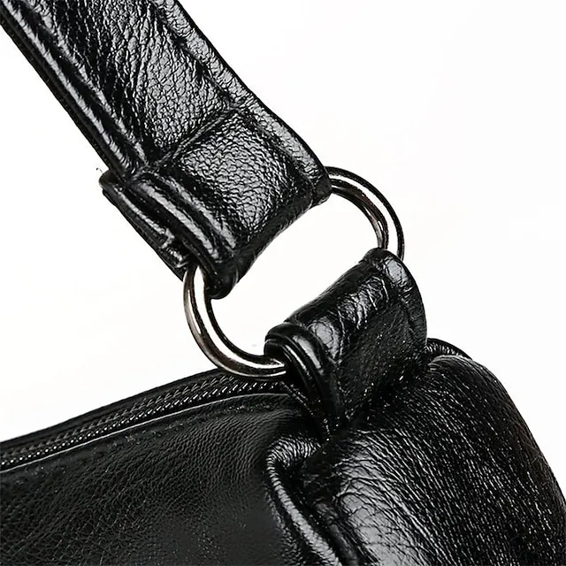 Women's Crossbody Bag Shoulder Bag Mobile Phone Bag PU Leather Shopping Daily Adjustable Large Capacity Lightweight Solid Color Black Brown