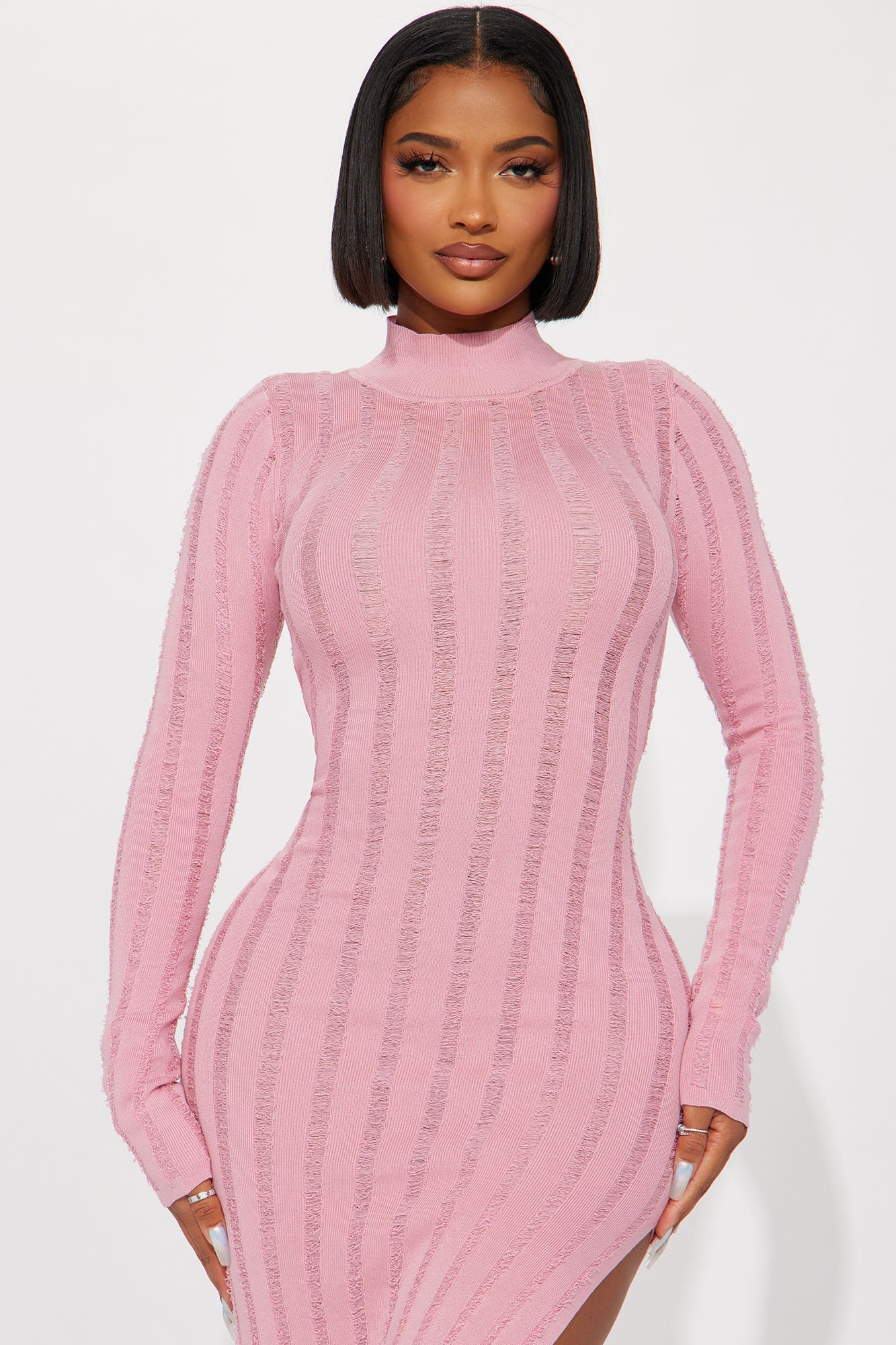 Kayla Sweater Maxi Dress - Mauve