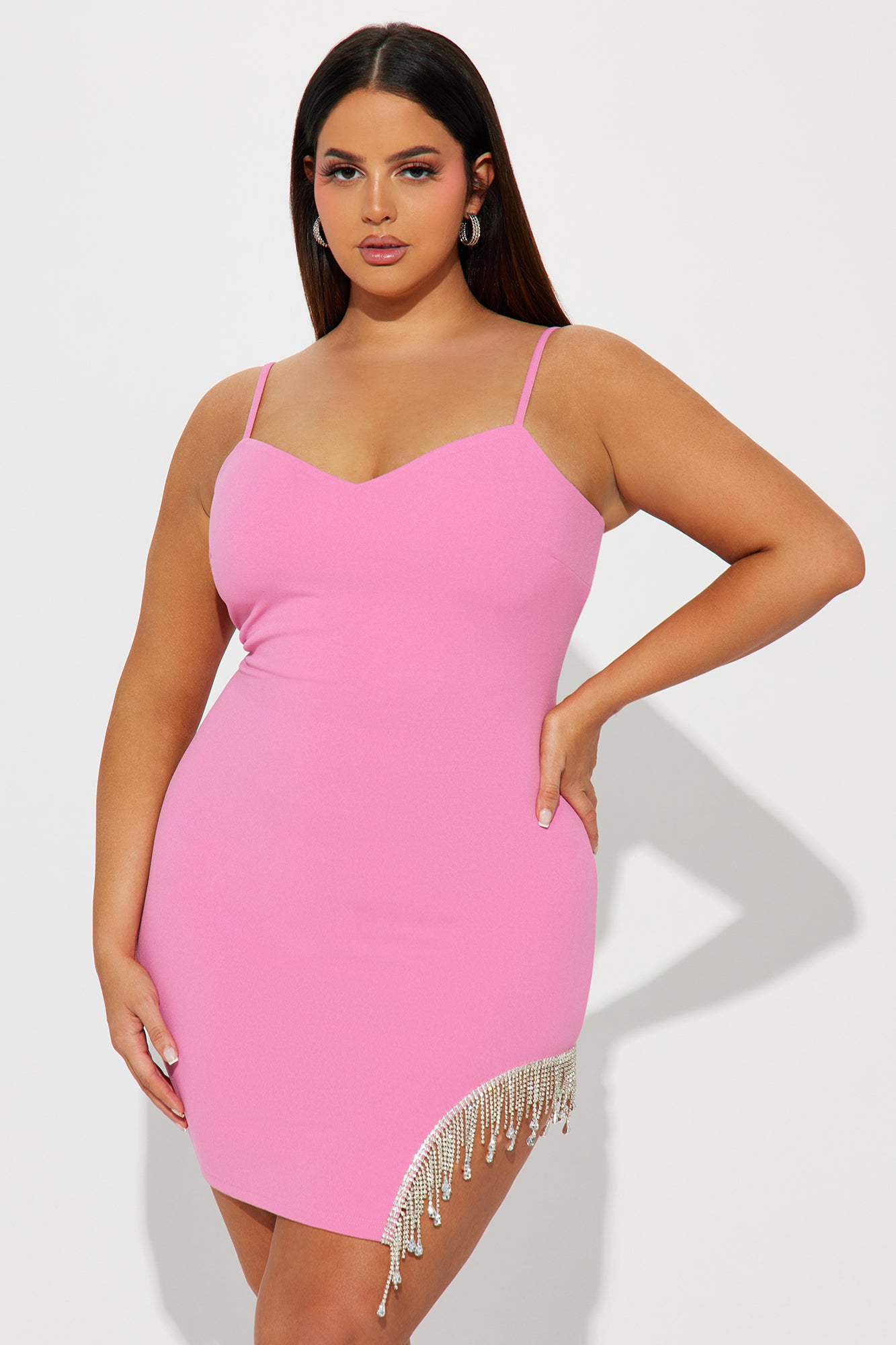 Bria Embellished Mini Dress - Pink