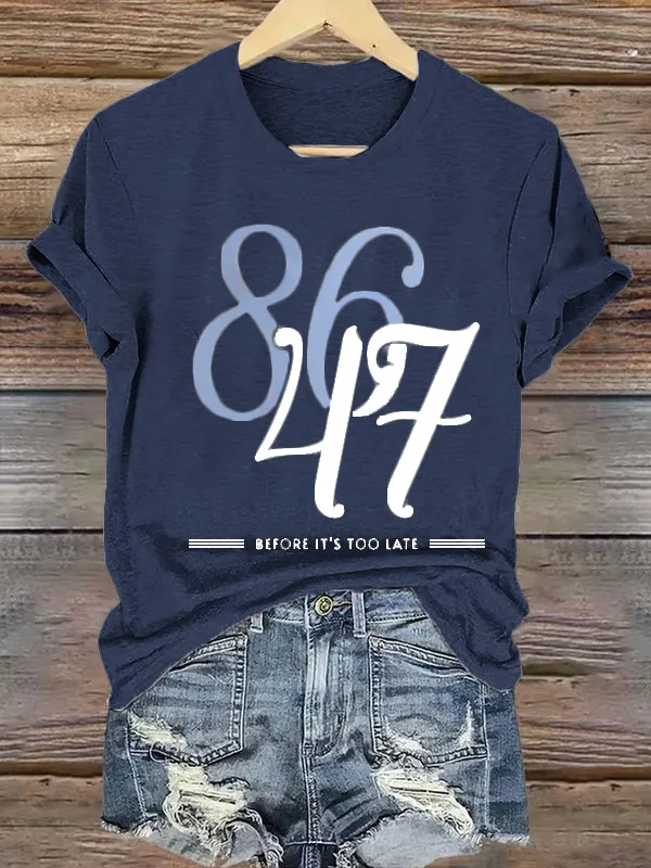 Women'S Fashion 8647 Printed Casual T-Shirt