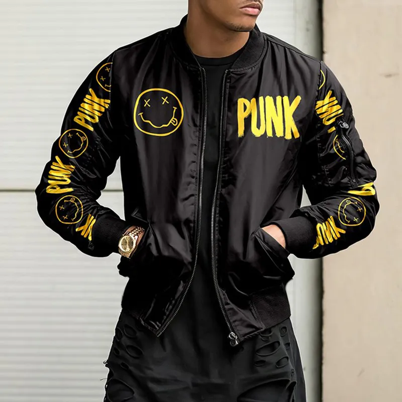 Men's Casual Versatile Printed Jacket