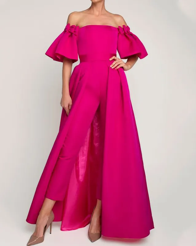 Big swing ruffled tube top jumpsuit