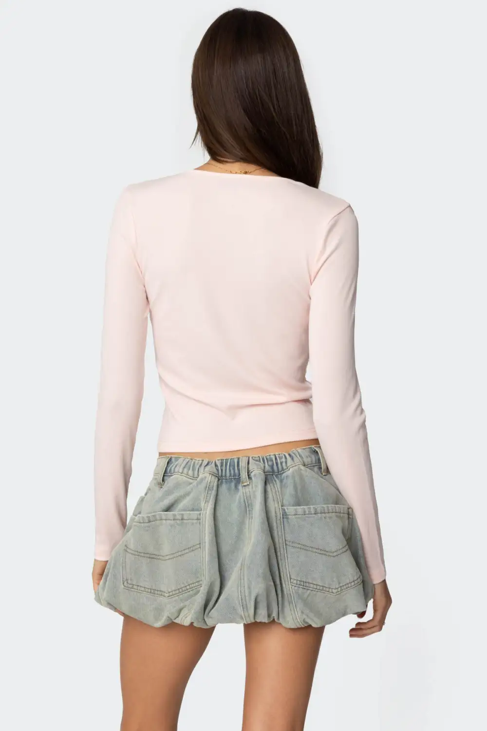 Madeline Lace Trim Ribbed Top