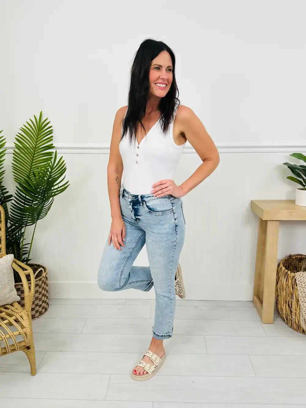 Take My Advice Tummy Control MOCO Exclusive Straight Jeans