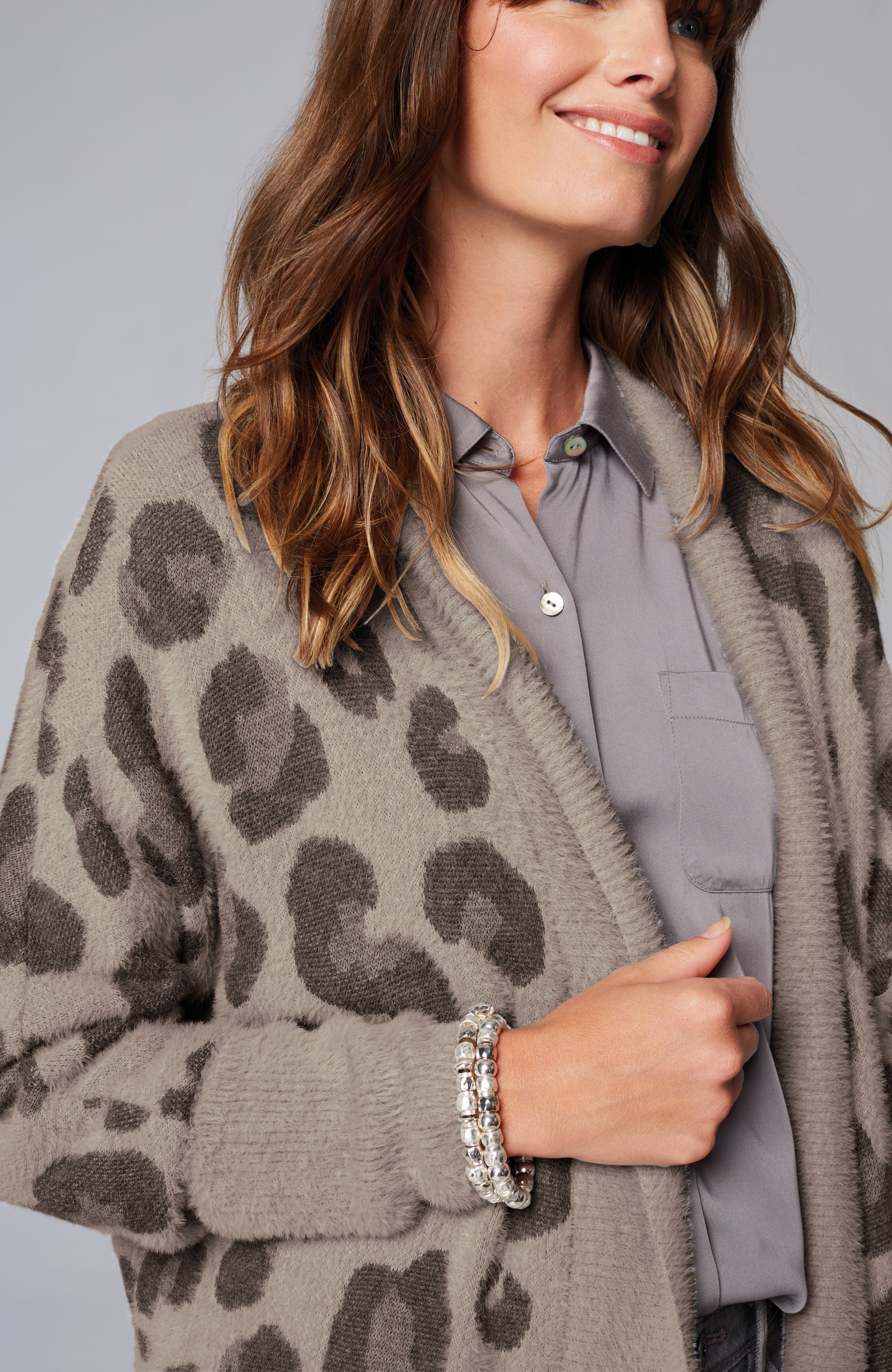 Leopard-Pattern Cardi