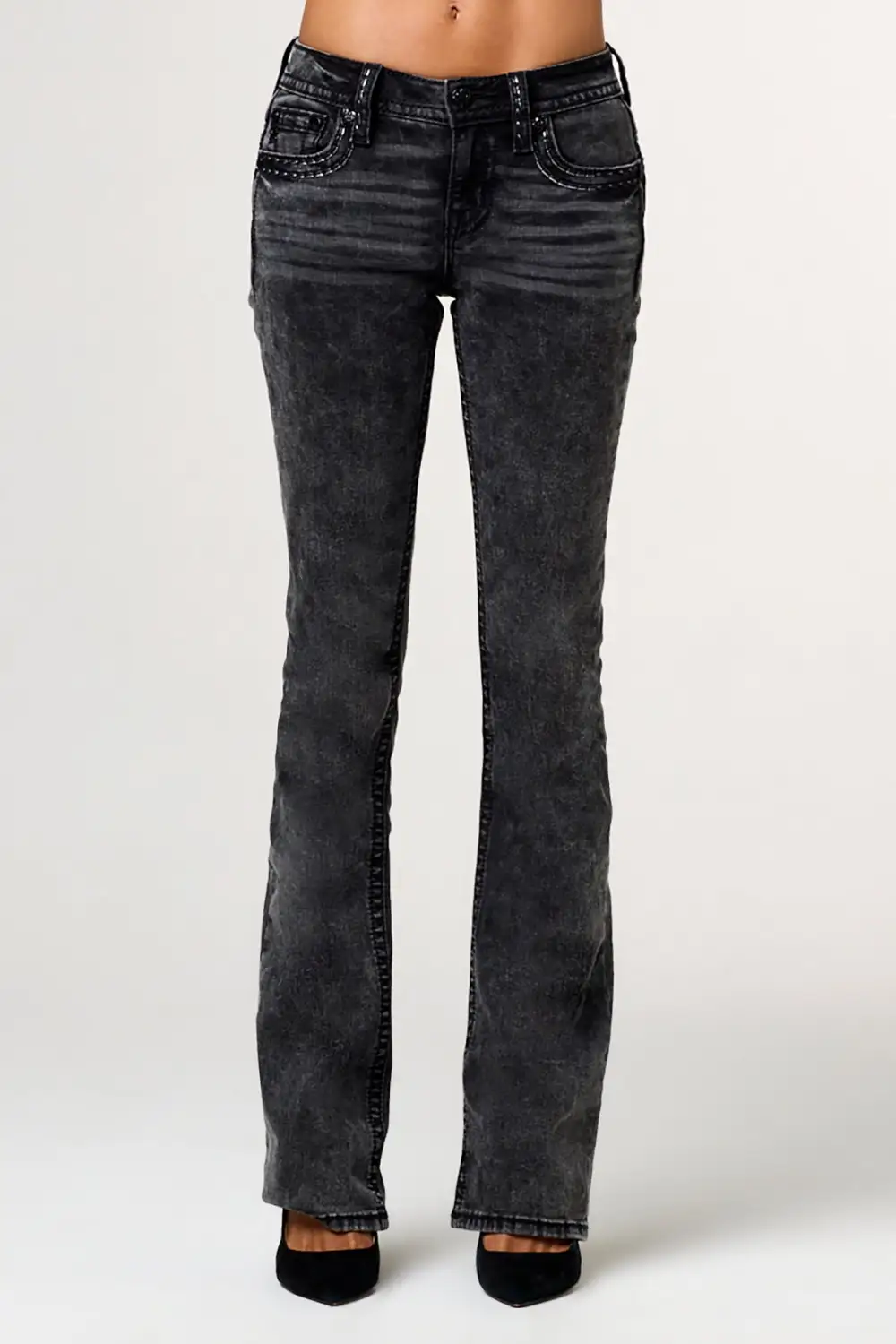 Zandra Stitched Bootcut Jeans