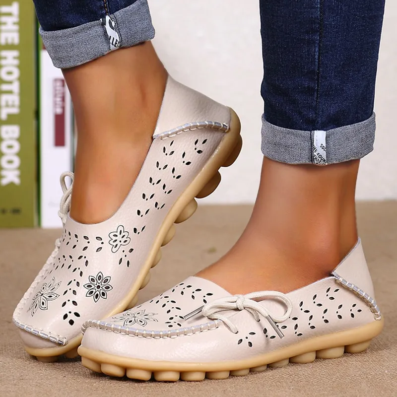 New Hollow Leather Casual Shoes