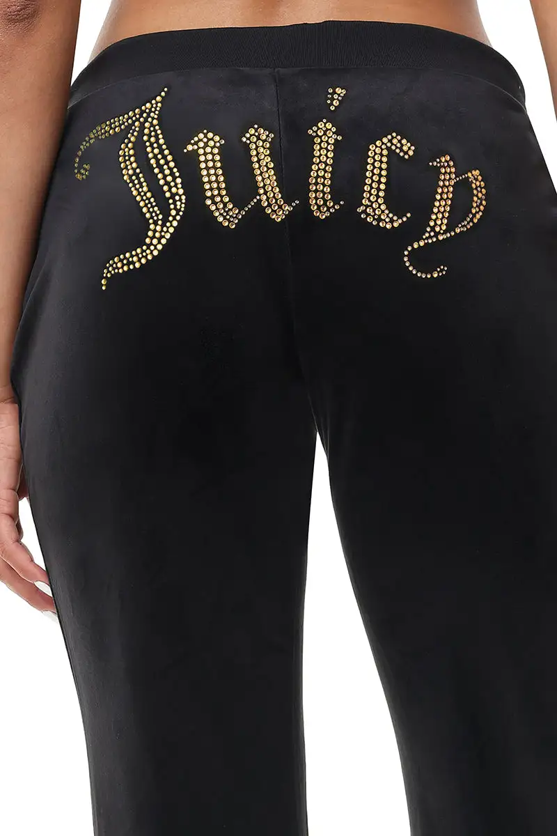 Technicolor Big Bling Velour Track Pants