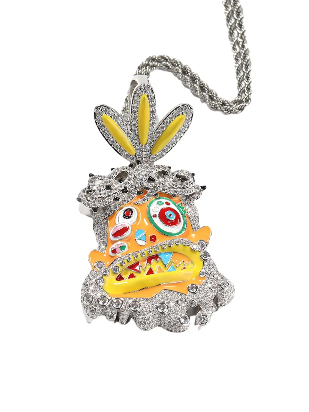 Hip Hop Utopia Zircon Necklace - 2082