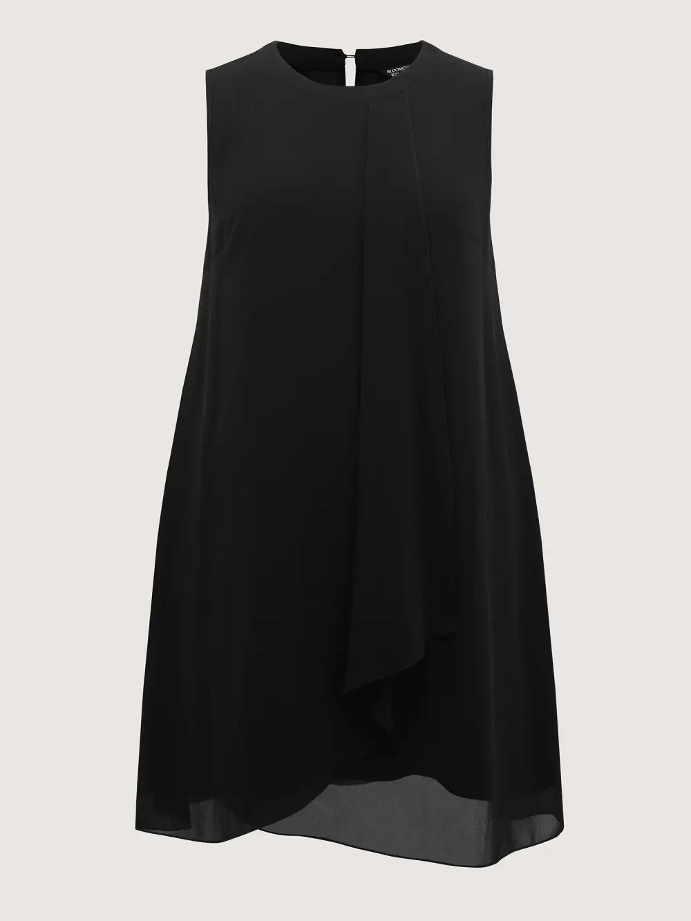 Chiffon Sheer Pleated Knee-Length Dress