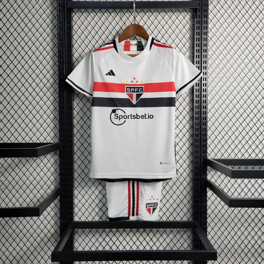 Conjunto Infantil São Paulo I 23/24 - Branco