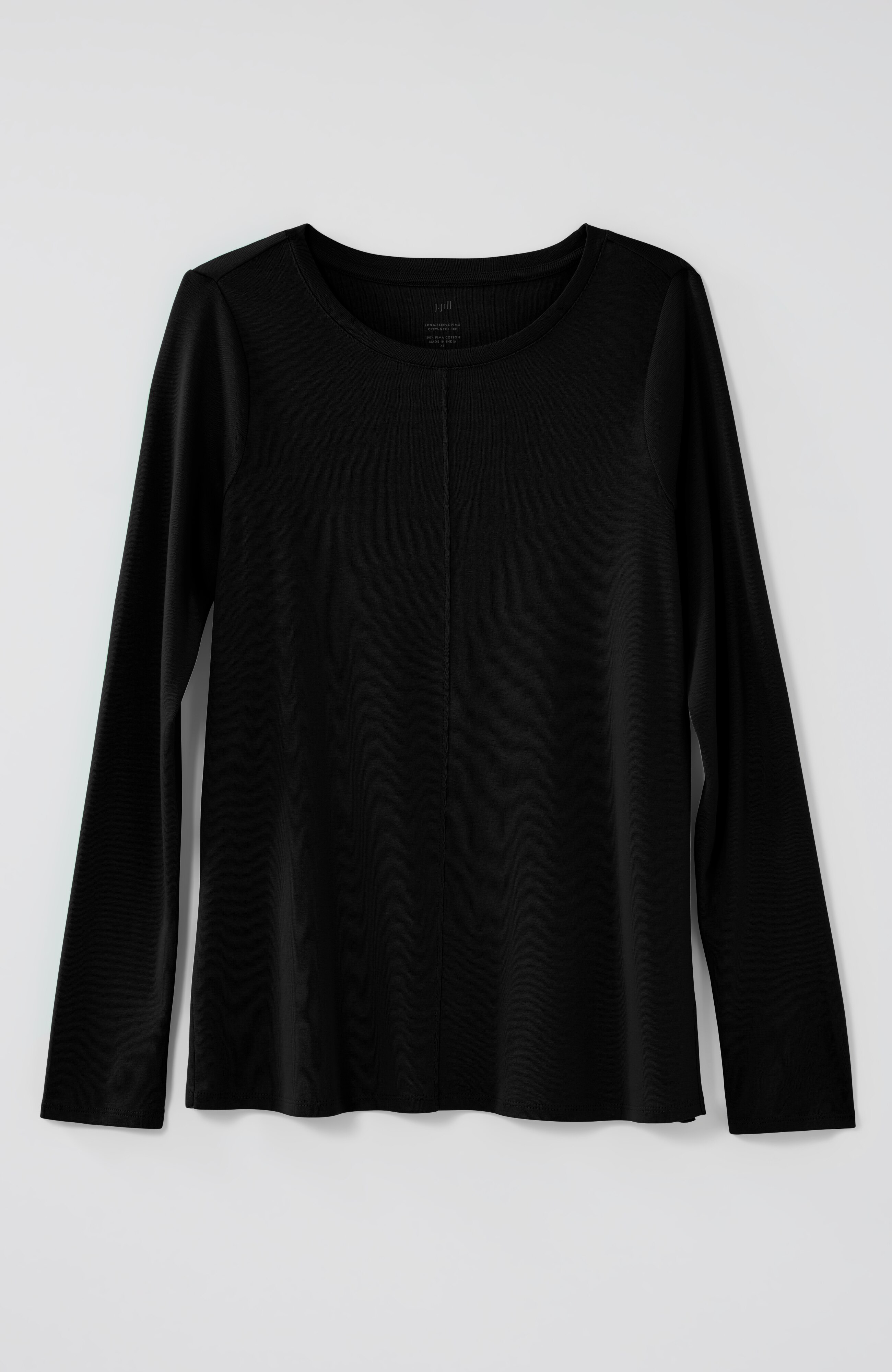 long-sleeve pima crew-neck tee
