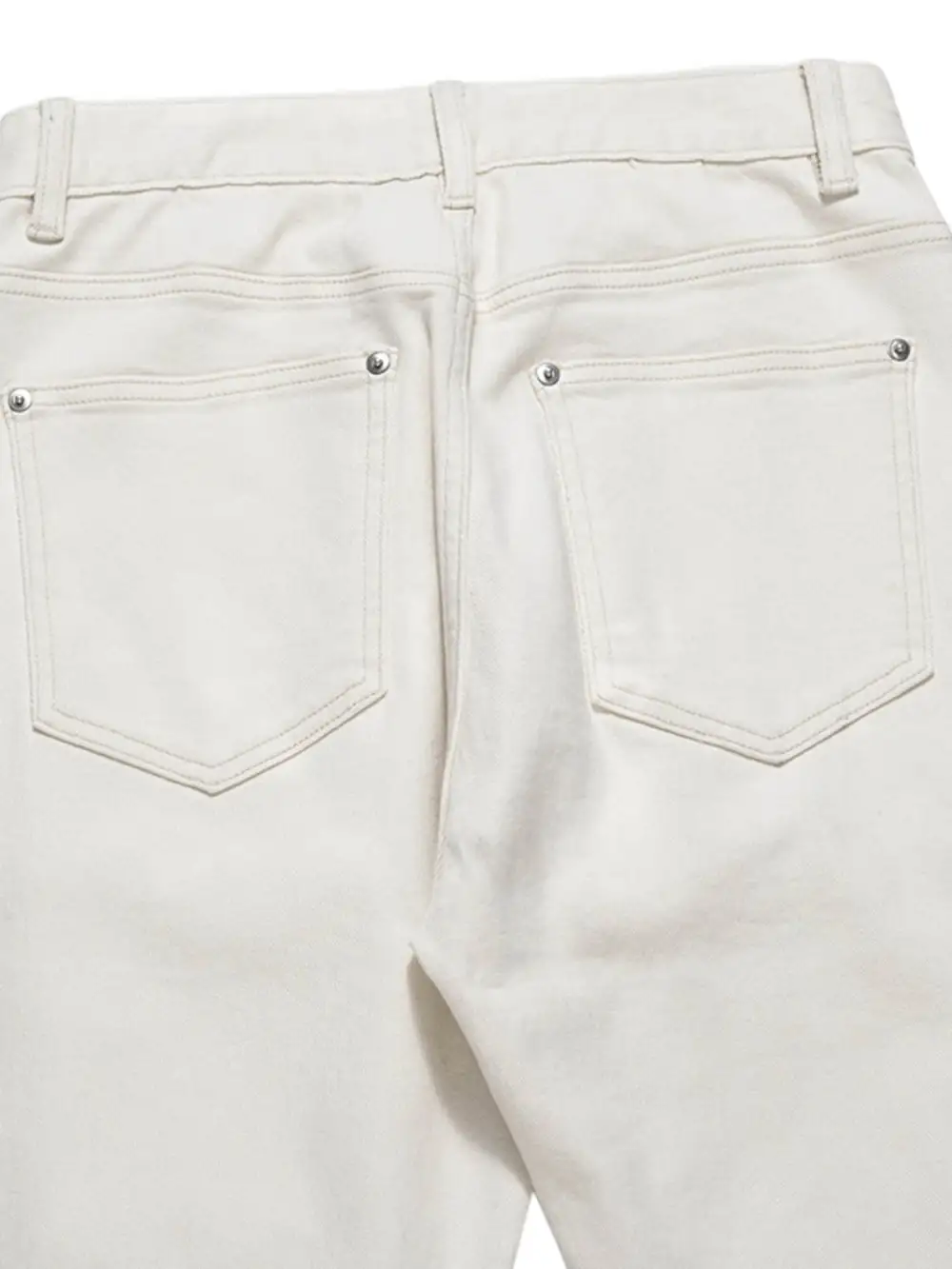 High Street Zipper Patchwork Pocket Denim Pants