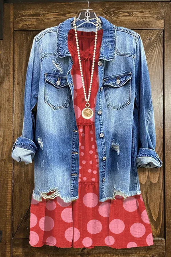 Solid Long Sleeve Cut Out Frayed Hem Denim Jacket