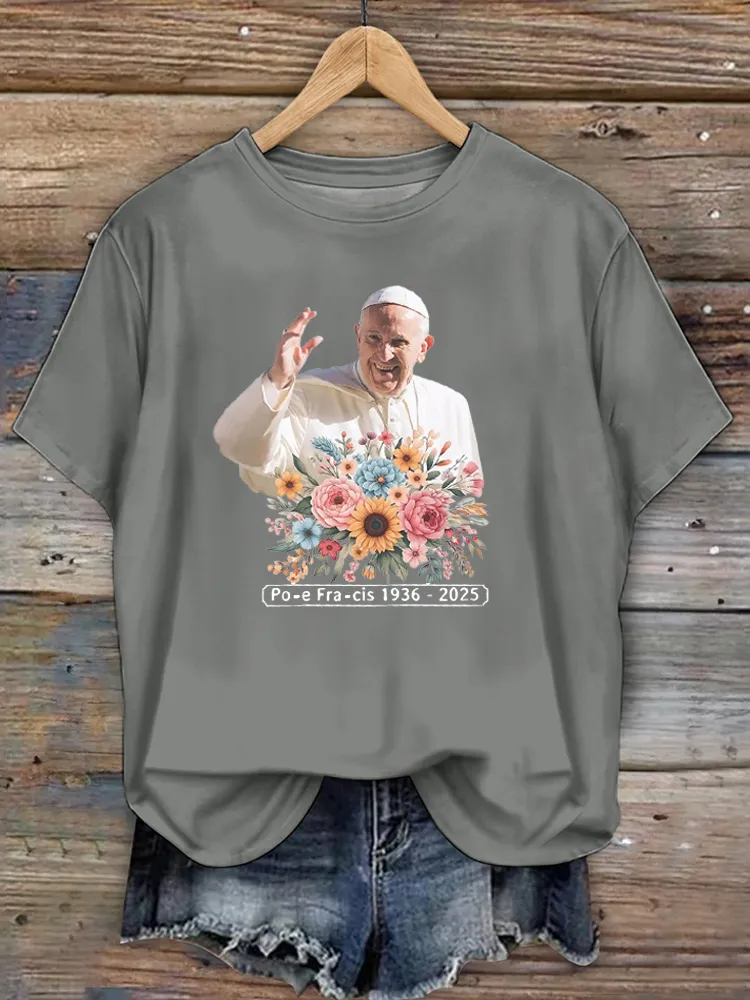 Women's Rip 1936-2025 Print Short Sleeve Round Neck Cotton T-Shirt