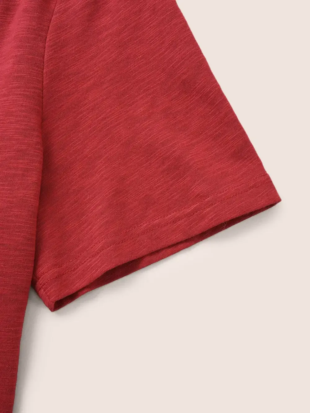 Plain V Neck Lace Panel T-Shirt