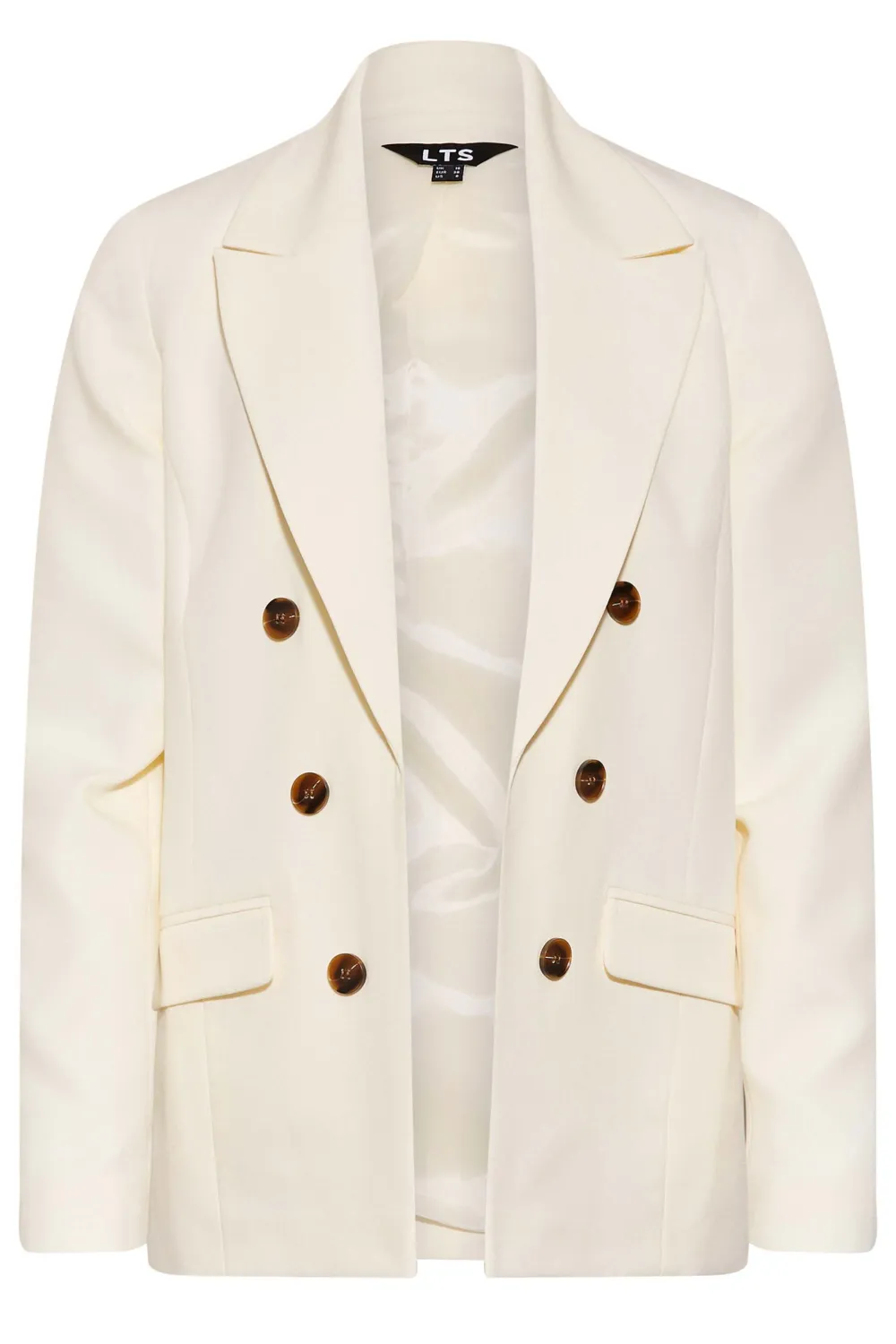 LTS Tall Black Double Breasted Blazer
