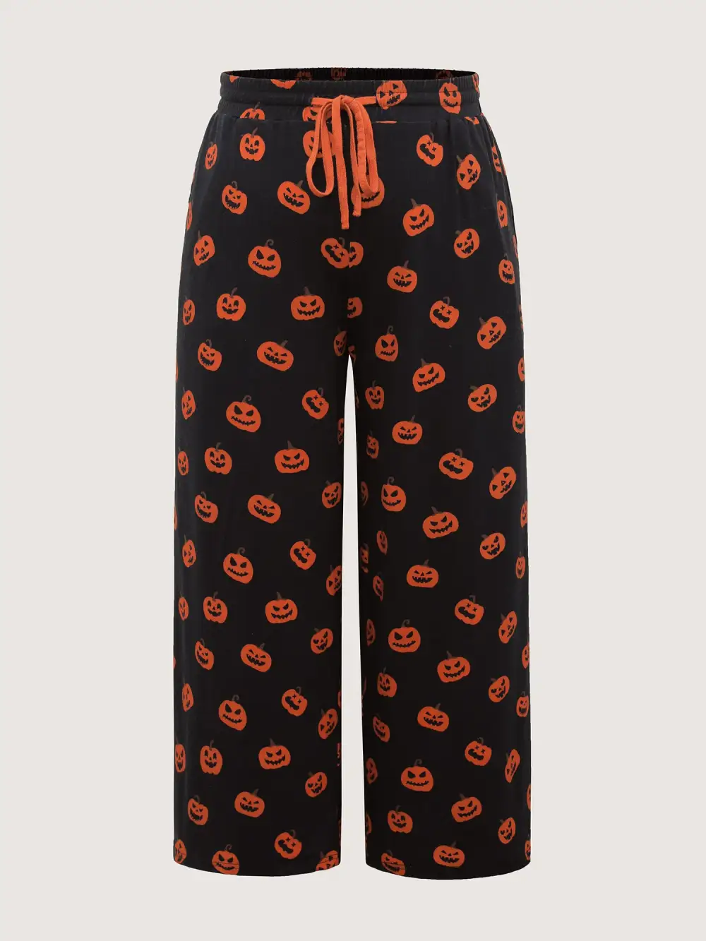 Pumpkin Everywhere Contrast Drawstring Pants