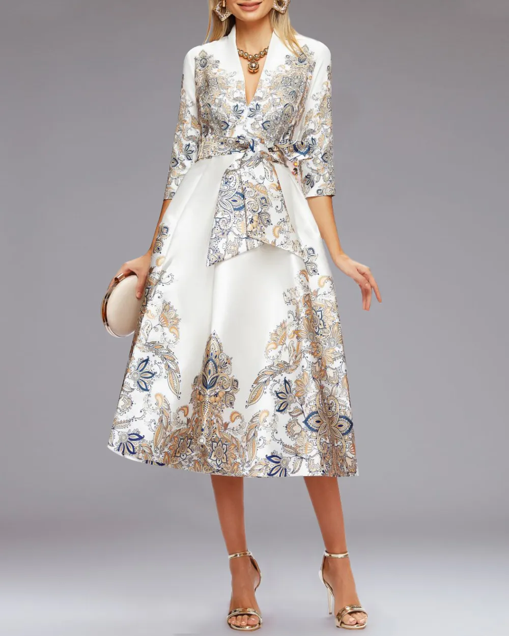 Multicolor Graphic Print Fashion Dress