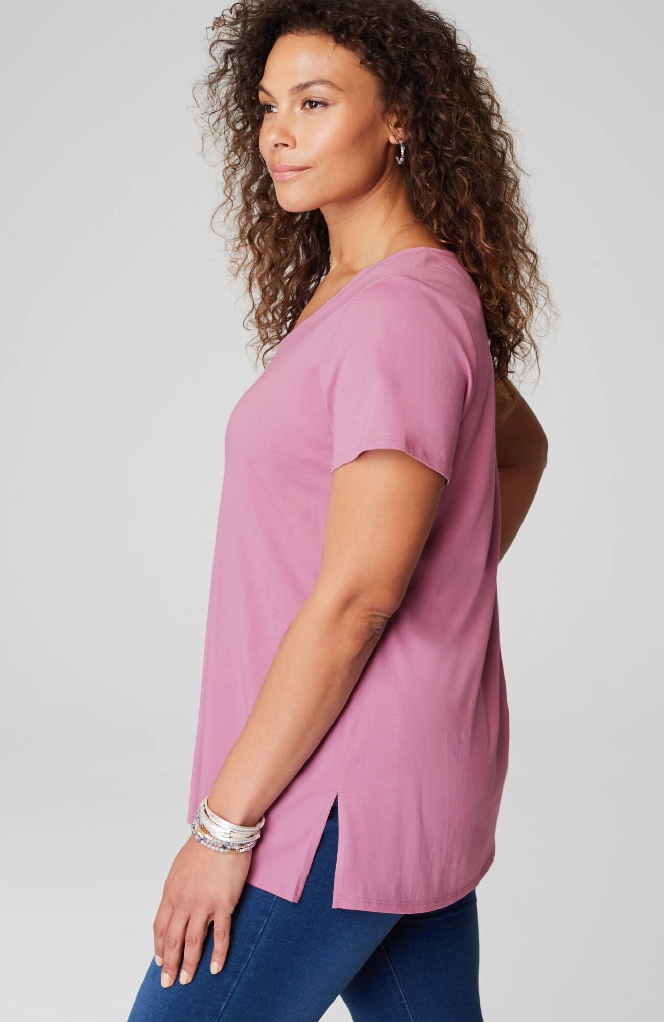 pure jill side-slit elliptical tee