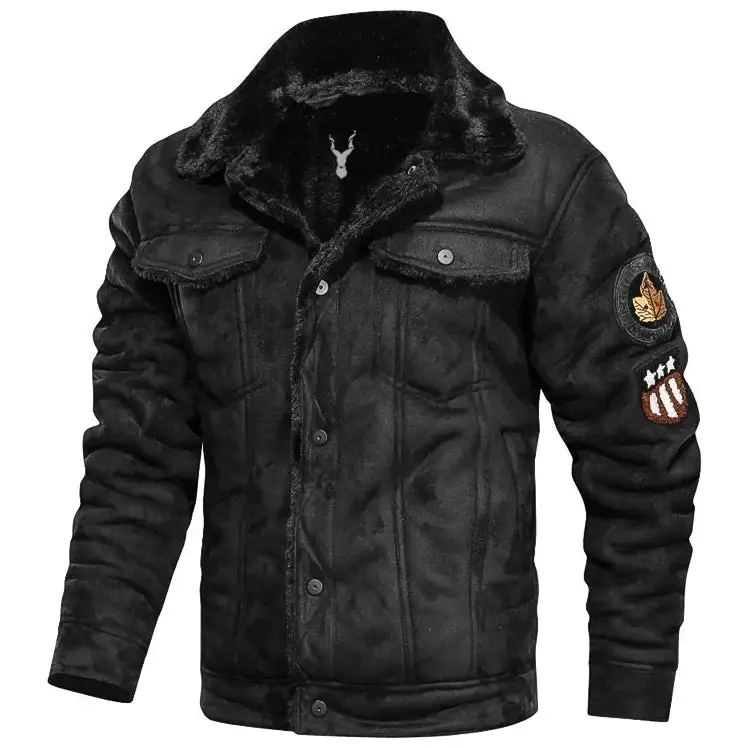 Badass Sherpa lined Faux Leather Jacket
