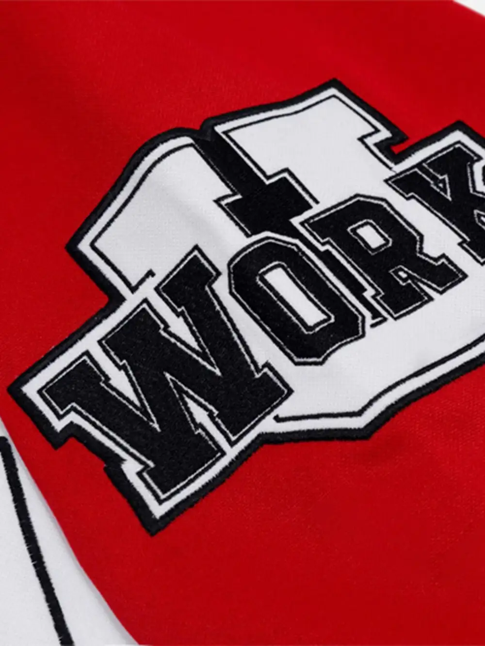 V-neck Embroidered Long Sleeve Sweatshirt - 1684