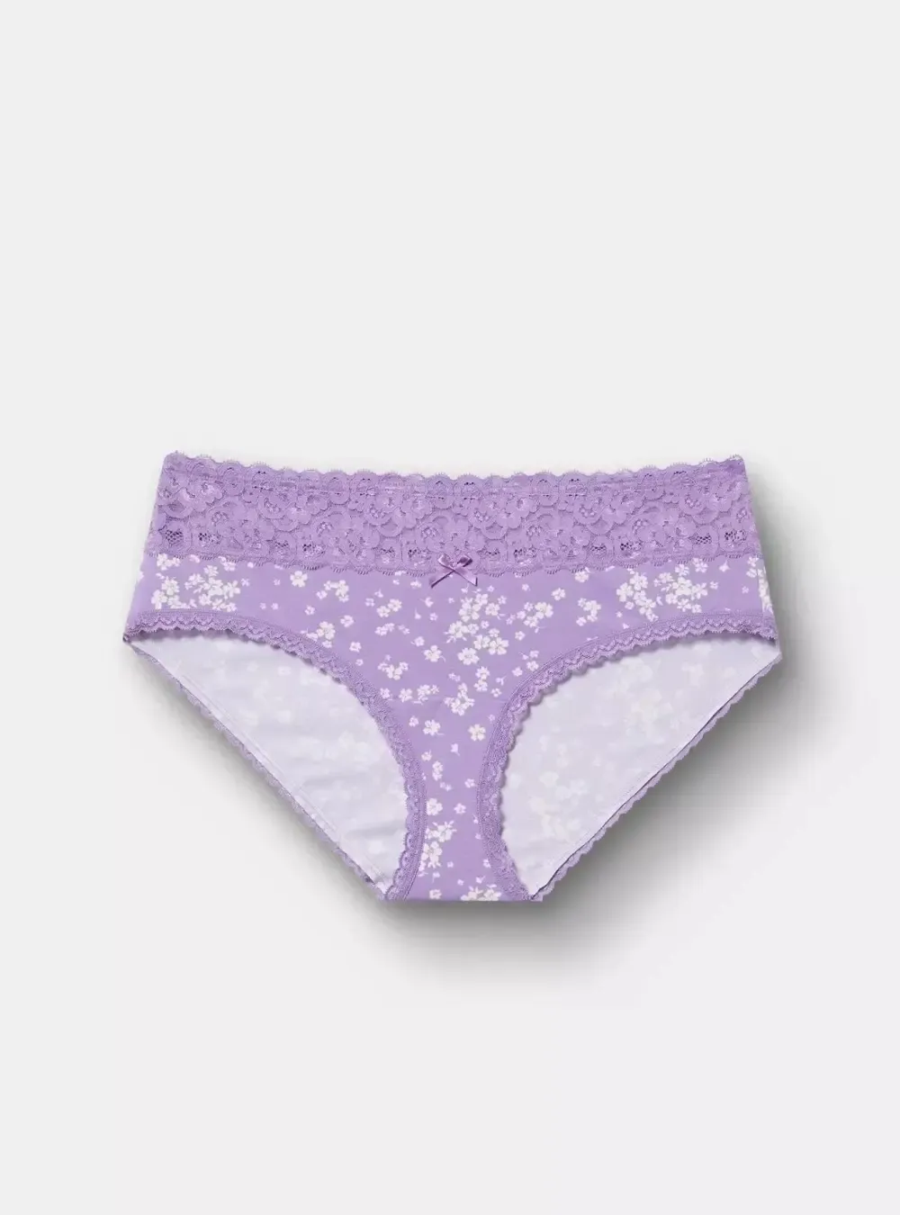 5 PACKS COTTON MID RISE HIPSTER LACE TRIM PANTY