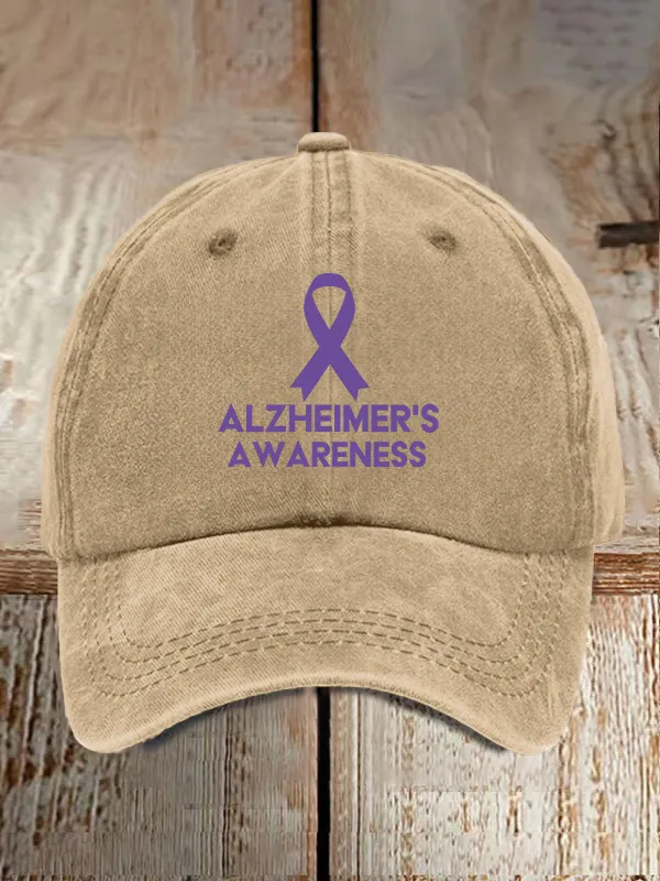 Alzheimers Awareness Printed Casual Baseball Cap