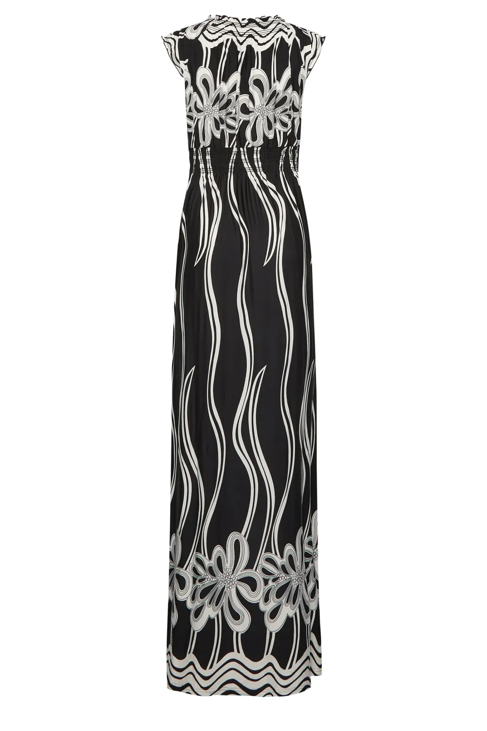 LTS Tall Black Monochrome Floral Maxi Dress