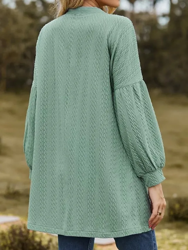 Women's Dailywear Patchwork Solid Color Windproof Fashion Loose Fit Outerwear Long Sleeve Spring