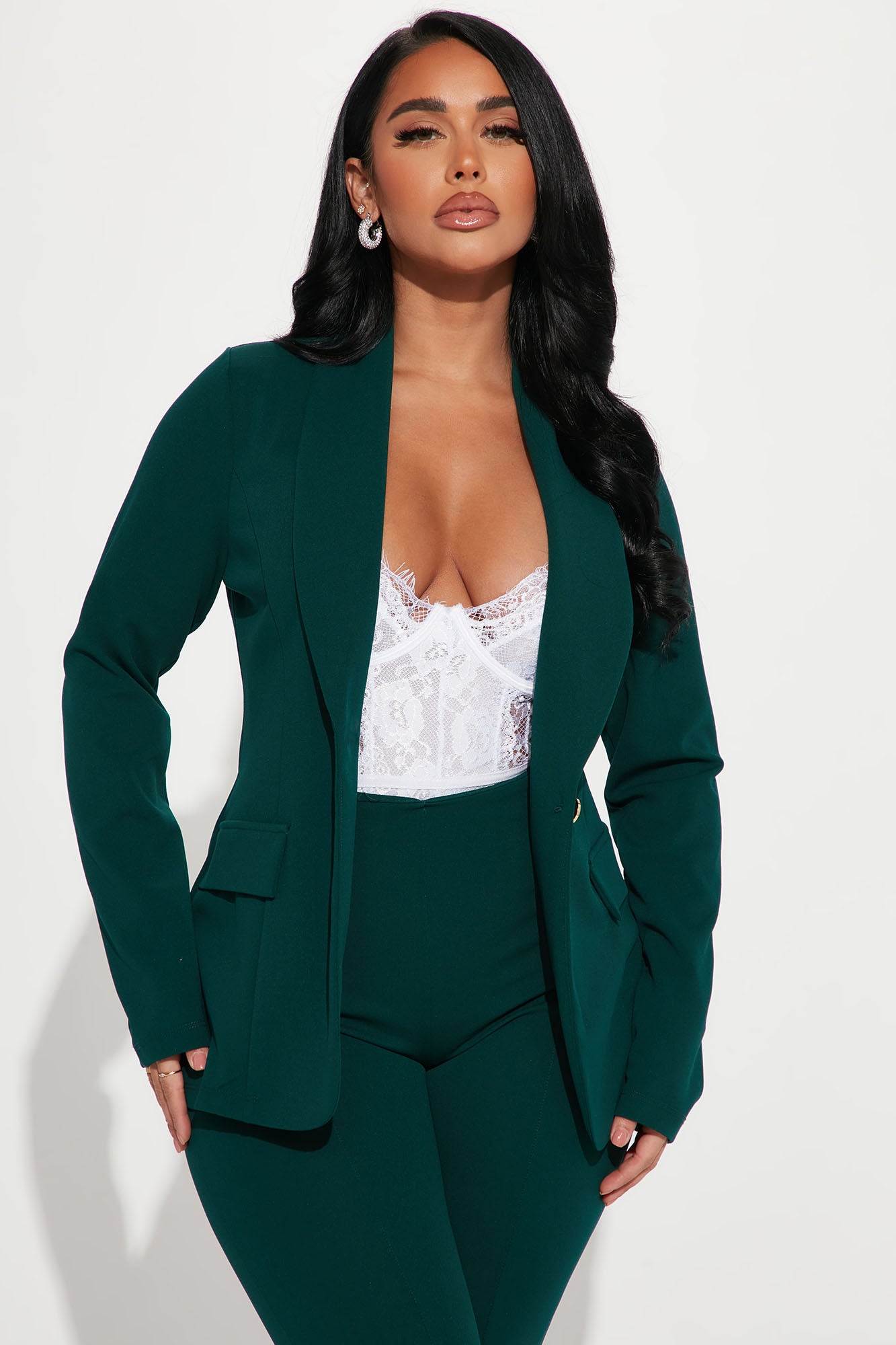 Head Of The Table Pant Suit - Hunter