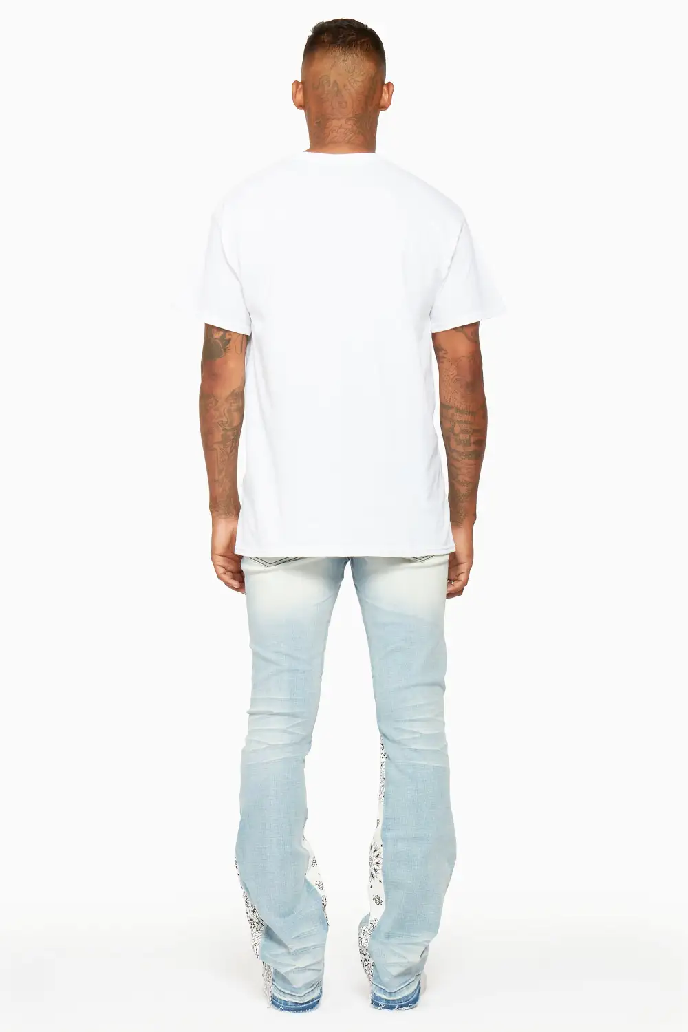 Wiz Blue Stacked Flare Jean