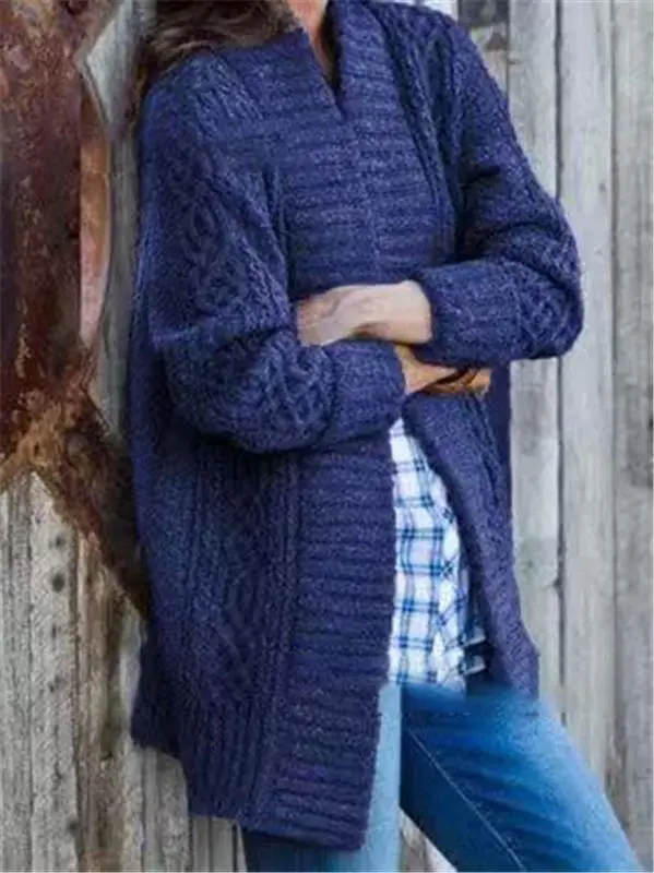Winter thicken plain sweater coat