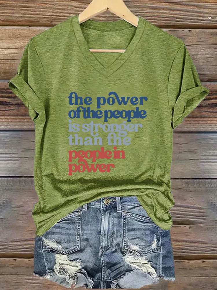 Women'S We Are Canada Strong The Power Of The People Is Stronger Than The People In Power T-Shirt