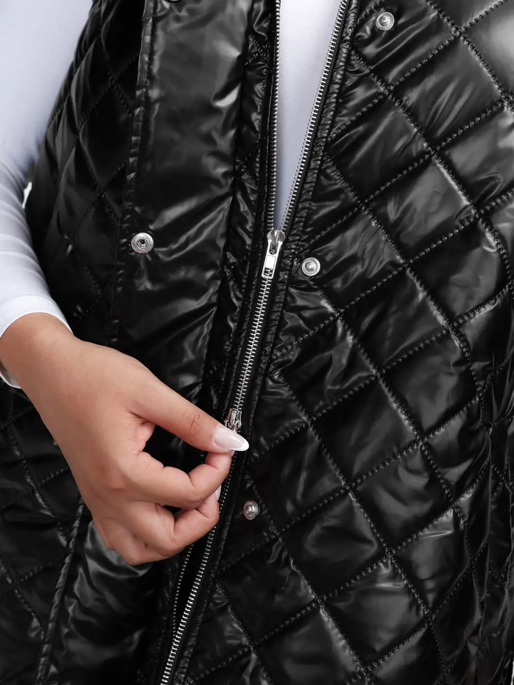 Quilted Cotton Waist-Tie Vest