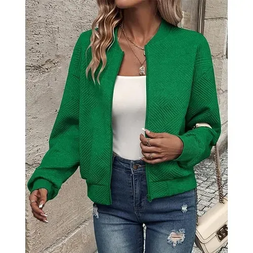 Women's Texture Sweatshirt Waffle Sweatshirt  Pullover Hoodie Sweatshirt Plain Streetwear Casual Long Sleeve Hooded Regular Tops Street Holiday Going out Buttons Black White Pink Wine Fall Winter